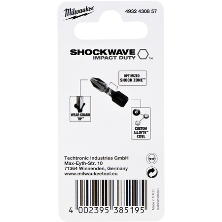 Bity udarowe Milwaukee Shockwave Philips (PH3) 25mm (2 szt.)