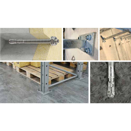 Kotwy do betonu stalowe M10 x 95 mm 50 szt. mechaniczne Klimas LE-ZN